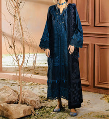 Johra Chambeli Embroidered Karandi 3-Piece Suit with Velvet Palachi Shawl
