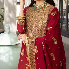 3-Pcs- Raw silk- Mera Haseen Jora-AJJH-02