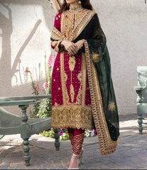 3-PCS-RAW SILK-”MERA HASEEN JORA” -AJJH-07