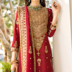 3-Pcs- Raw silk- Mera Haseen Jora-AJJH-02