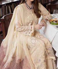 Mademoiselle Swiss Lawn embroidered 3-piece luxury suit NE-8562 – elegant pastel design with detailed thread embroidery and chiffon dupatta by Marina Mystique.