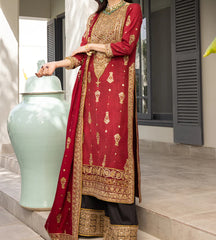 3-Pcs- Raw silk- Mera Haseen Jora-AJJH-02