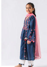 3-PC EMBROIDERED SHIRT WITH TROUSER & NET DUPATTA CKP21-22-S