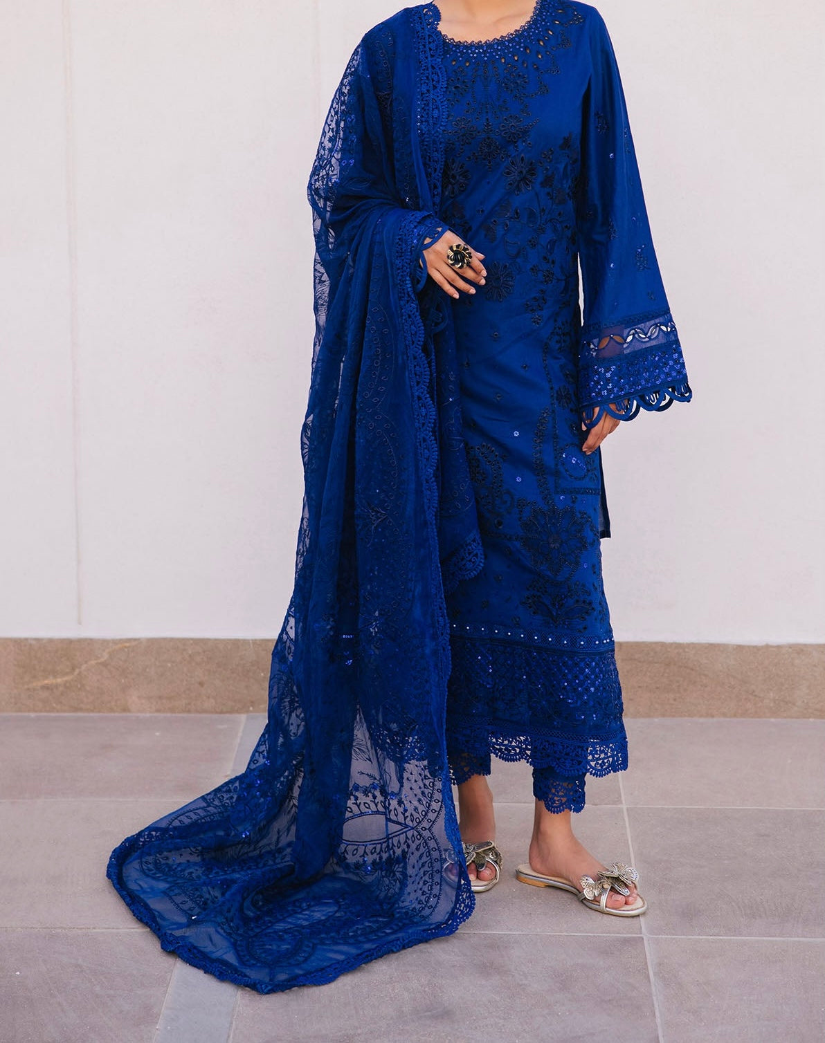 3-PCS-EID- Escape- Laser Cut Lawn Suit by NUREH Blume NE-90 M / Blue / Luxury Lawn 3-PCS-EID- Escape- Laser Cut Lawn Suit by NUREH Blume NE-90 M / Blue / Luxury Lawn