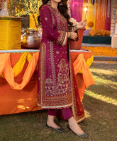Marina Mystique |Asim Jofa 3-Piece Purple Embroidered Lawn Silk Suit | Dastaan Collection | AJDA-27