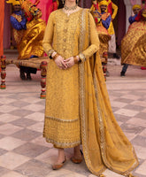 Marina Mystique|Asim Jofa 3-Piece |Mustard Lawn Silk Suit | Dastaan Collection| AJDA-04