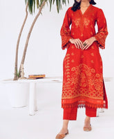 2-PCS BANARSI JACQUARD KHADDER CORAL COLLECTION
-CR-5589