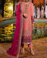 Marina Mystique |Asim Jofa 3-Piece Pink Embroidered Chiffon Suit | Dastaan Collection | Bajre Da Sitta | AJDA-28