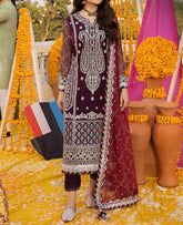 Marina|Mystique|Asim Jofa 3-Piece |Purple Chiffon Suit | Dastaan Collection| AJDA-01