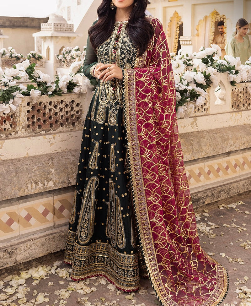 3-PCS CHIFFON PESHWAS-  SHEHNAI COLLECTION 
-AJSH-11