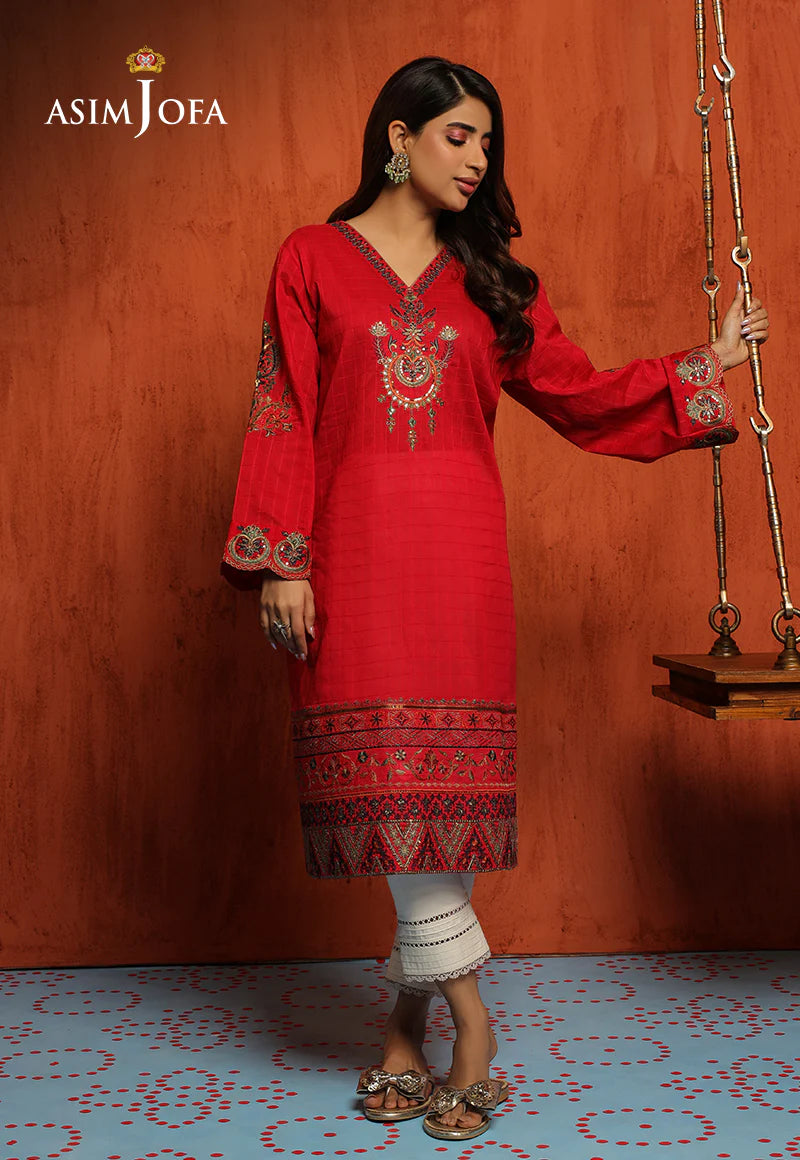 1-PC SELF JACQUARD EMBROIDERED TUNIC TARA SITARA COLLECTION 
-AJTM-1414