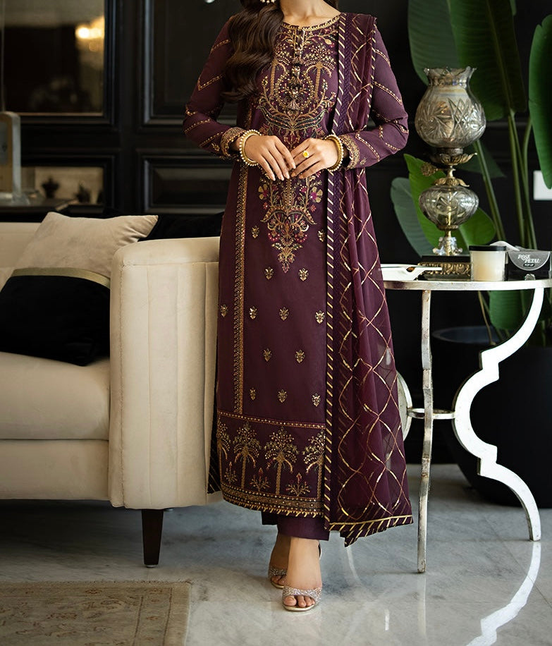 3-PCS RANG E NOOR COLLECTION LAWN SILK. -AJRN-1317