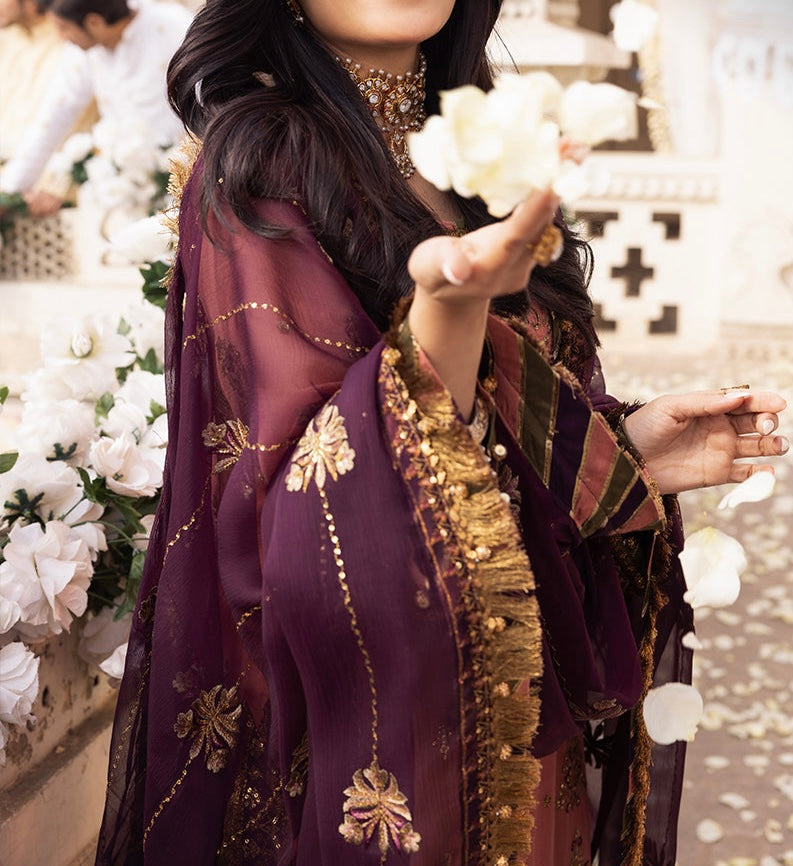 3-PCS LONG CHIFFON SUIT-  SHEHNAI COLLECTION 
-AJSH-13