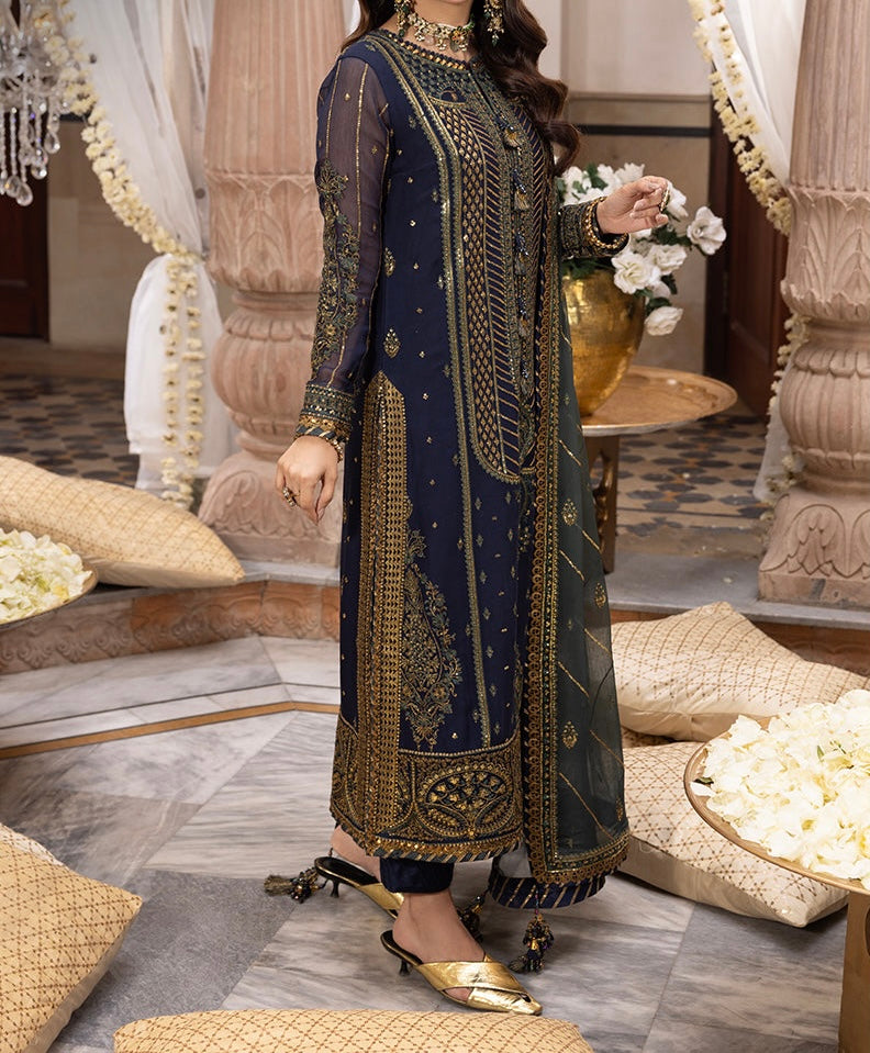 3-PCS LONG SUIT CHIFFON-SHEHNAI COLLECTION 
-AJSH-12