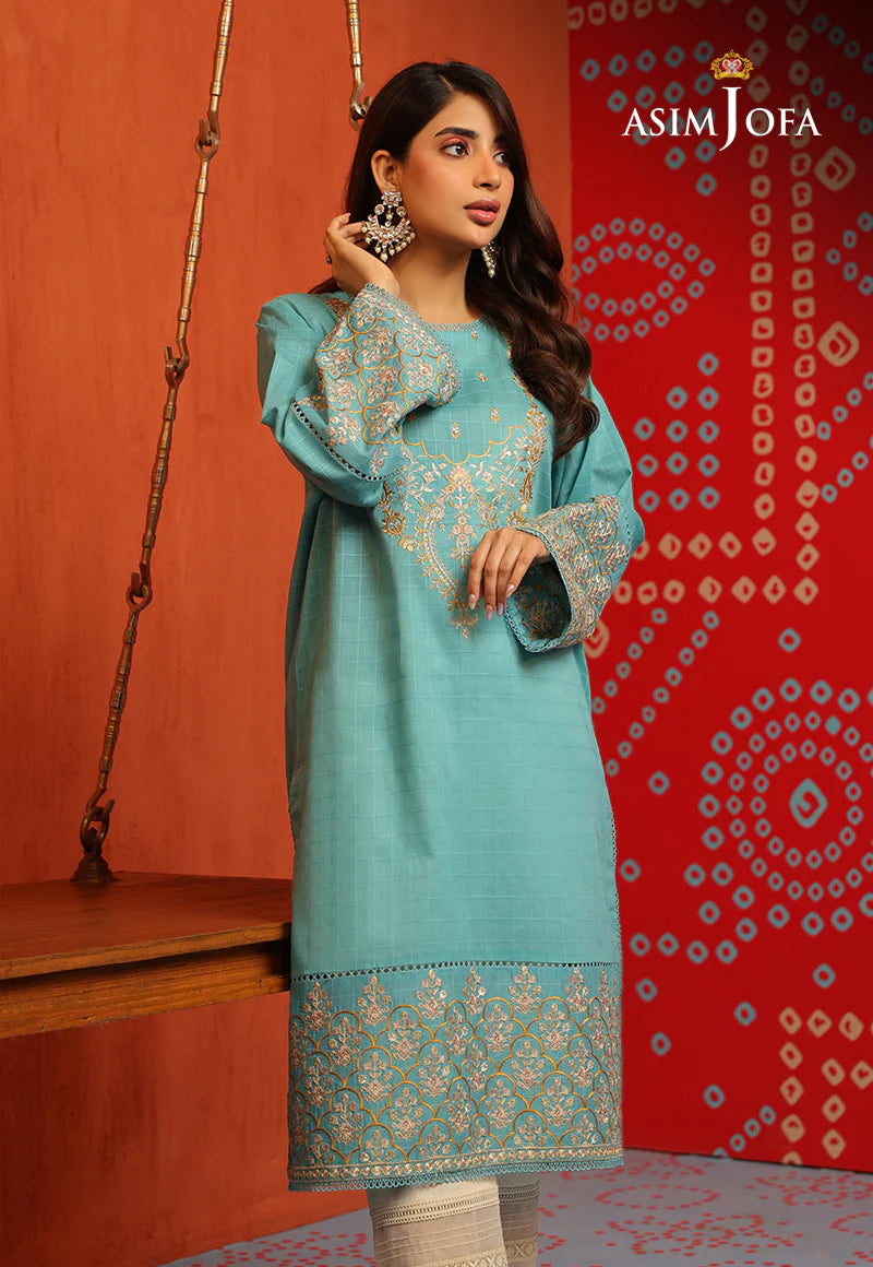 1-PC SELF JACQUARD EMBROIDERED TUNIC TARA SITARA COLLECTION      -AJTM-1316