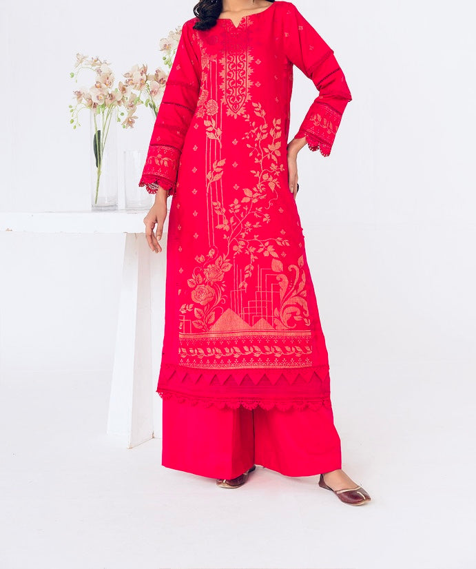 2-PCS BANARSI JACQUARD KHADDER CORAL COLLECTION
 -CR-5599