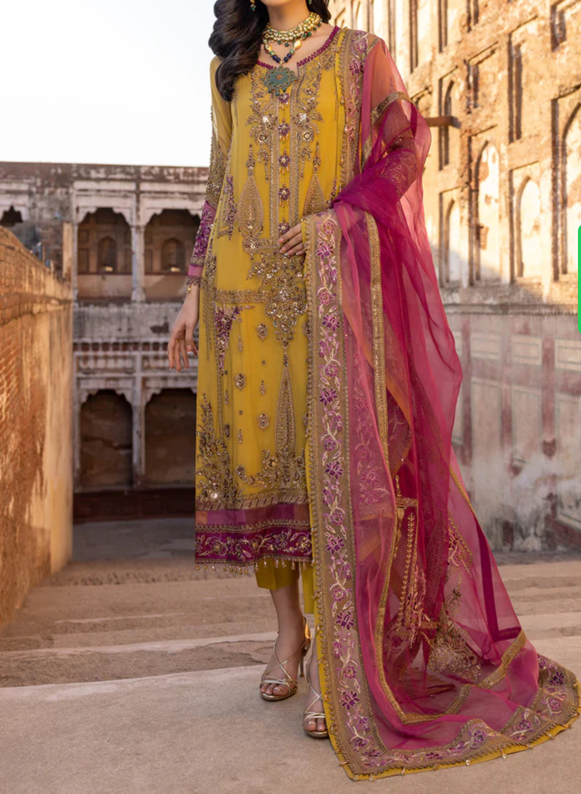 3-PCS LUXERY CHIFFON DASTAAN E JASHAN COLLECTION.                 -DJW-02