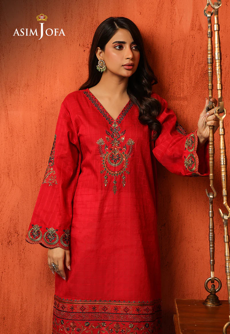 1-PC SELF JACQUARD EMBROIDERED TUNIC TARA SITARA COLLECTION 
-AJTM-1414