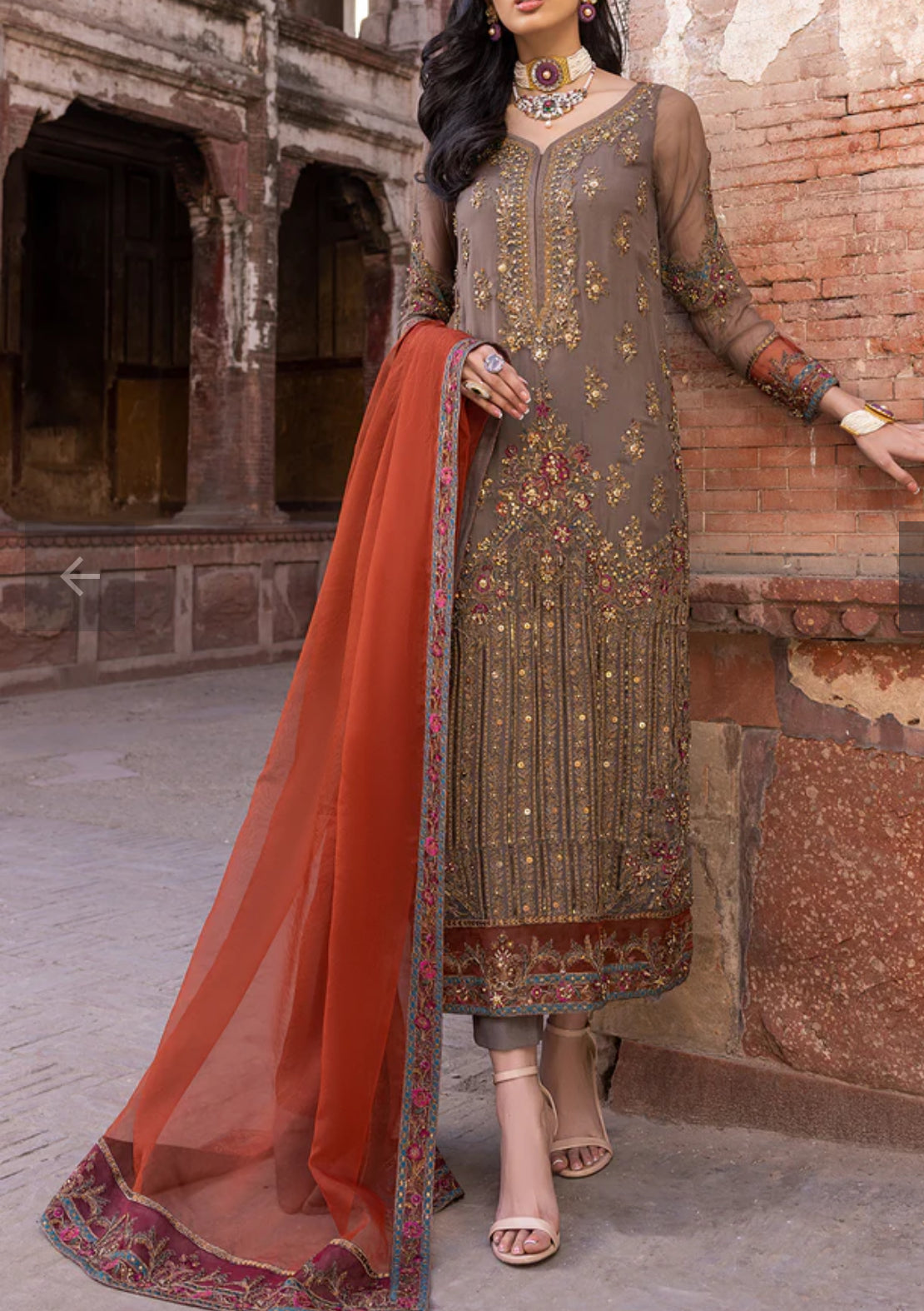 3-PCS LUXERY CHIFFON DASTAAN E JASHAN COLLECTION.                -DJW-05