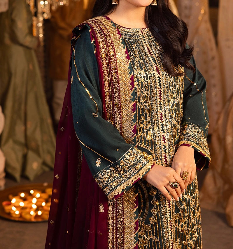 3-PCS CHIFFON SUIT SHEHNAI COLLECTION 
-AJSH-20