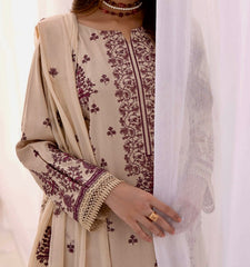 3-PCS EMBROIDERED KARANDI WITH EMBROIDERED CHIFFON DUPPATTA ZAIB COLLECTION
-ZB-10330