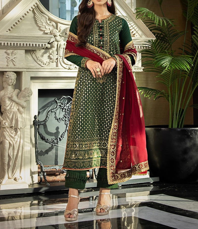 3-PCS RANG E NOOR COLLECTION LAWN SILK. -AJRN-0817