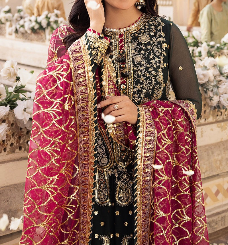 3-PCS CHIFFON PESHWAS-  SHEHNAI COLLECTION 
-AJSH-11