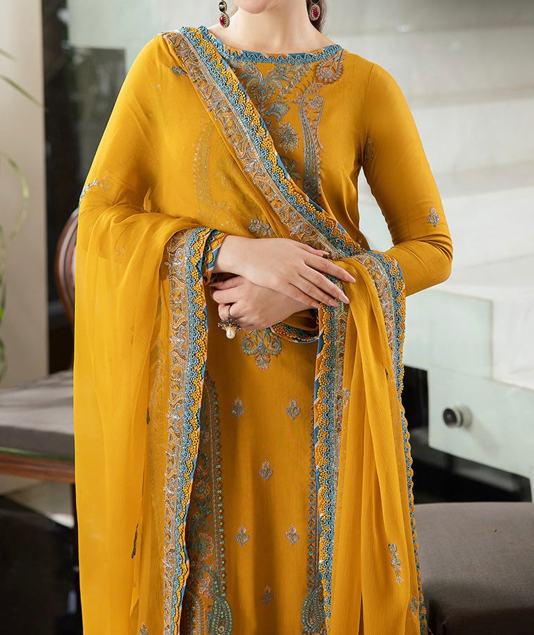 3-PCS RANG E NOOR COLLECTION LAWN SILK. -AJRN-2817