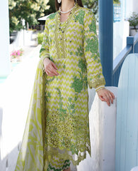 3-PC EMBROIDERED LAWN WITH EMBROIDRED CHIFFON DUPATTA CR4-0352