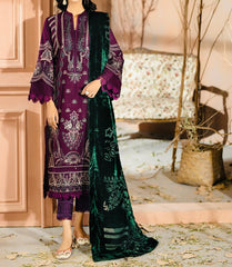 3-PCS EMBROIDERED KARANDI WITH PALACHI SHAWL CHANMBELI COLLECTION 
-CH-68128