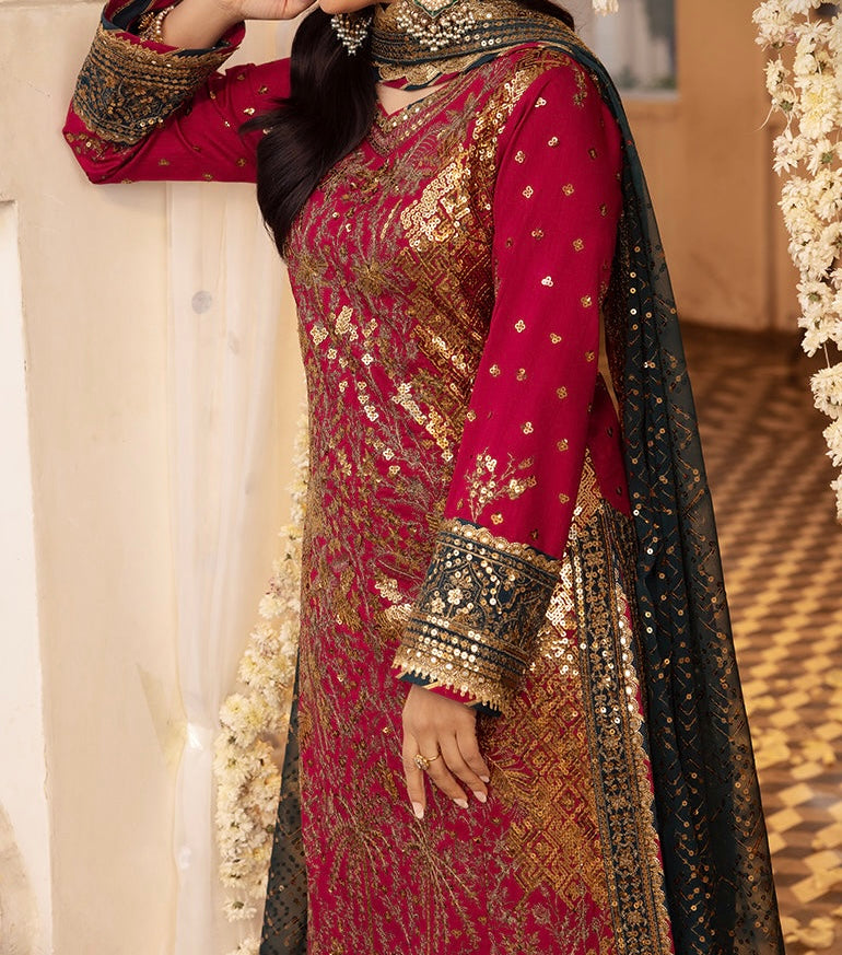 3-PCS CHIFFON SUIT SHEHNAI COLLECTION 
-AJSH-19