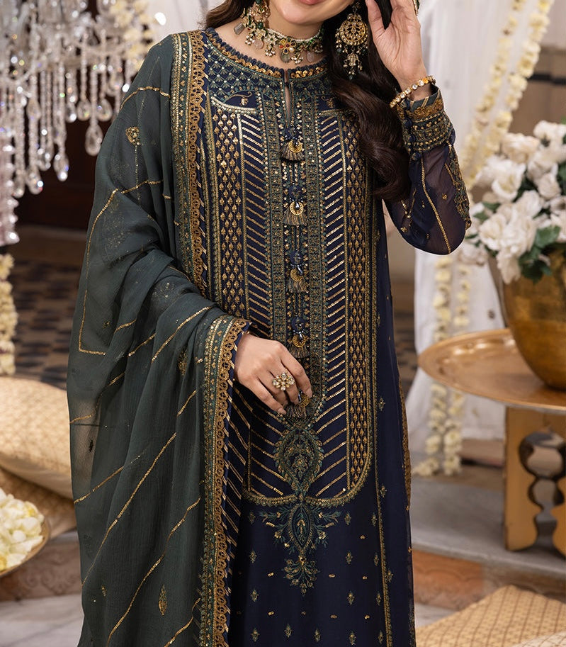 3-PCS LONG SUIT CHIFFON-SHEHNAI COLLECTION 
-AJSH-12