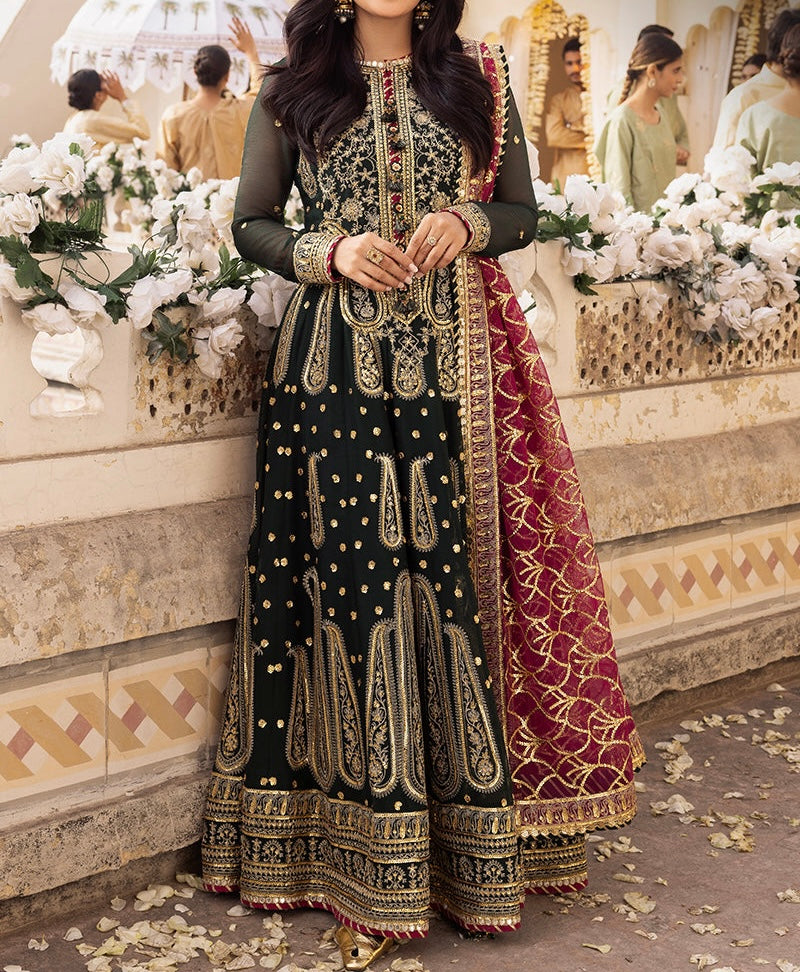 3-PCS CHIFFON PESHWAS-  SHEHNAI COLLECTION 
-AJSH-11