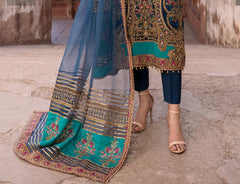 3-PCS LUXERY CHIFFON DASTAAN E JASHAN COLLECTION.  
- DJW-04