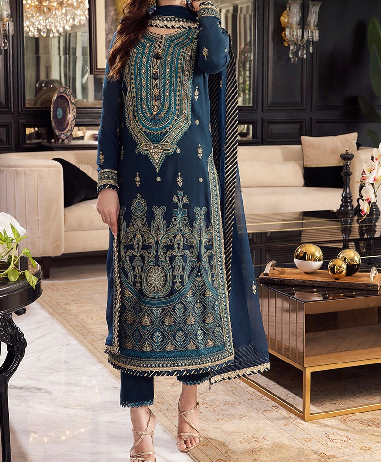 3-PCS RANG E NOOR COLLECTION LAWN SILK. -AJRN-1017