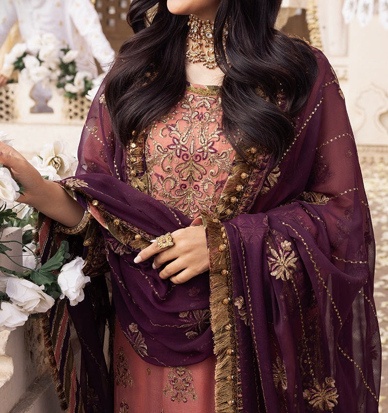 3-PCS LONG CHIFFON SUIT-  SHEHNAI COLLECTION 
-AJSH-13