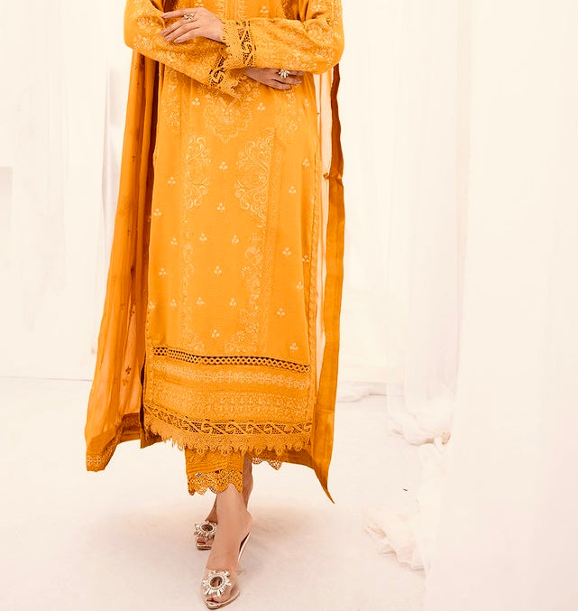 3-PCS EMBROIDERED KARANDI WITH EMBROIDERED CHIFFON DUPATTA ZAIB COLLECTION
-ZB-10030