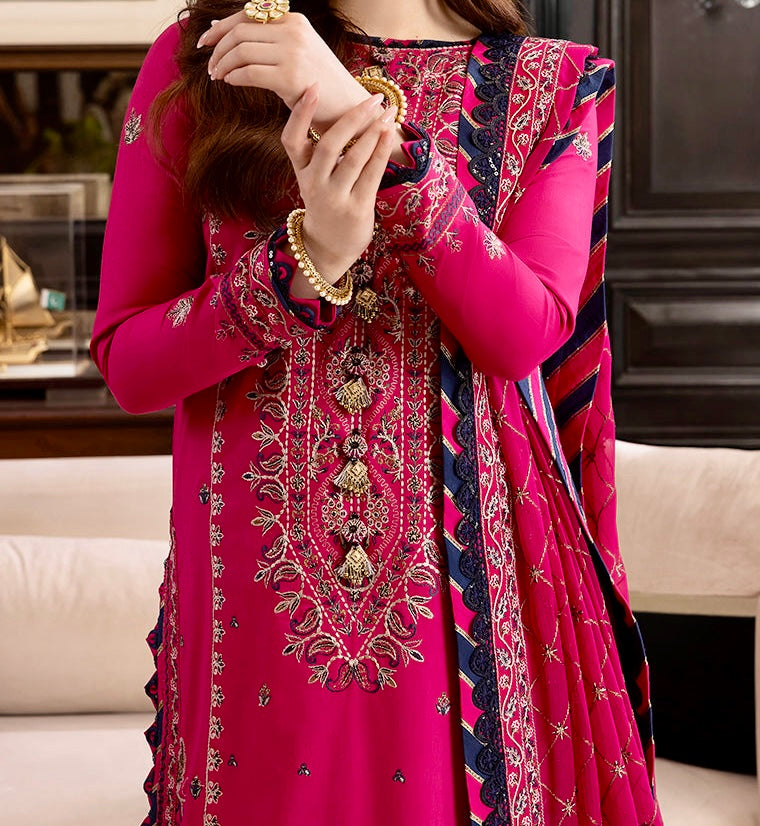 3-PCS RANG E NOOR COLLECTION LAWN SILK. -AJRN-3016