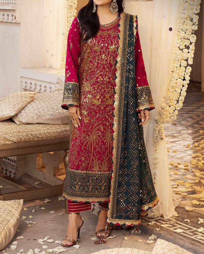 3-PCS CHIFFON SUIT SHEHNAI COLLECTION 
-AJSH-19