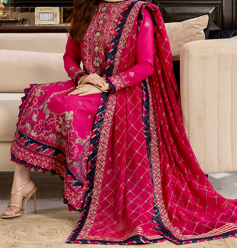 3-PCS RANG E NOOR COLLECTION LAWN SILK. -AJRN-3016