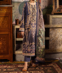 3-PC RANIA EMBROIDERED & PRINTED CAMBRIC-AJNR-0338