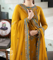 3-PCS RANG E NOOR COLLECTION LAWN SILK. -AJRN-2817