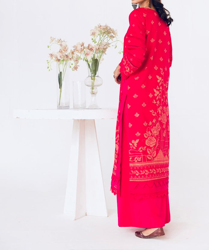 2-PCS BANARSI JACQUARD KHADDER CORAL COLLECTION
 -CR-5599