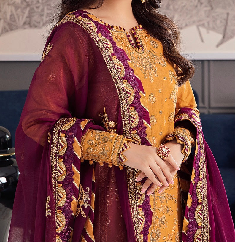 3-PCS RANG E NOOR COLLECTION LAWN SILK. -AJRN-0517