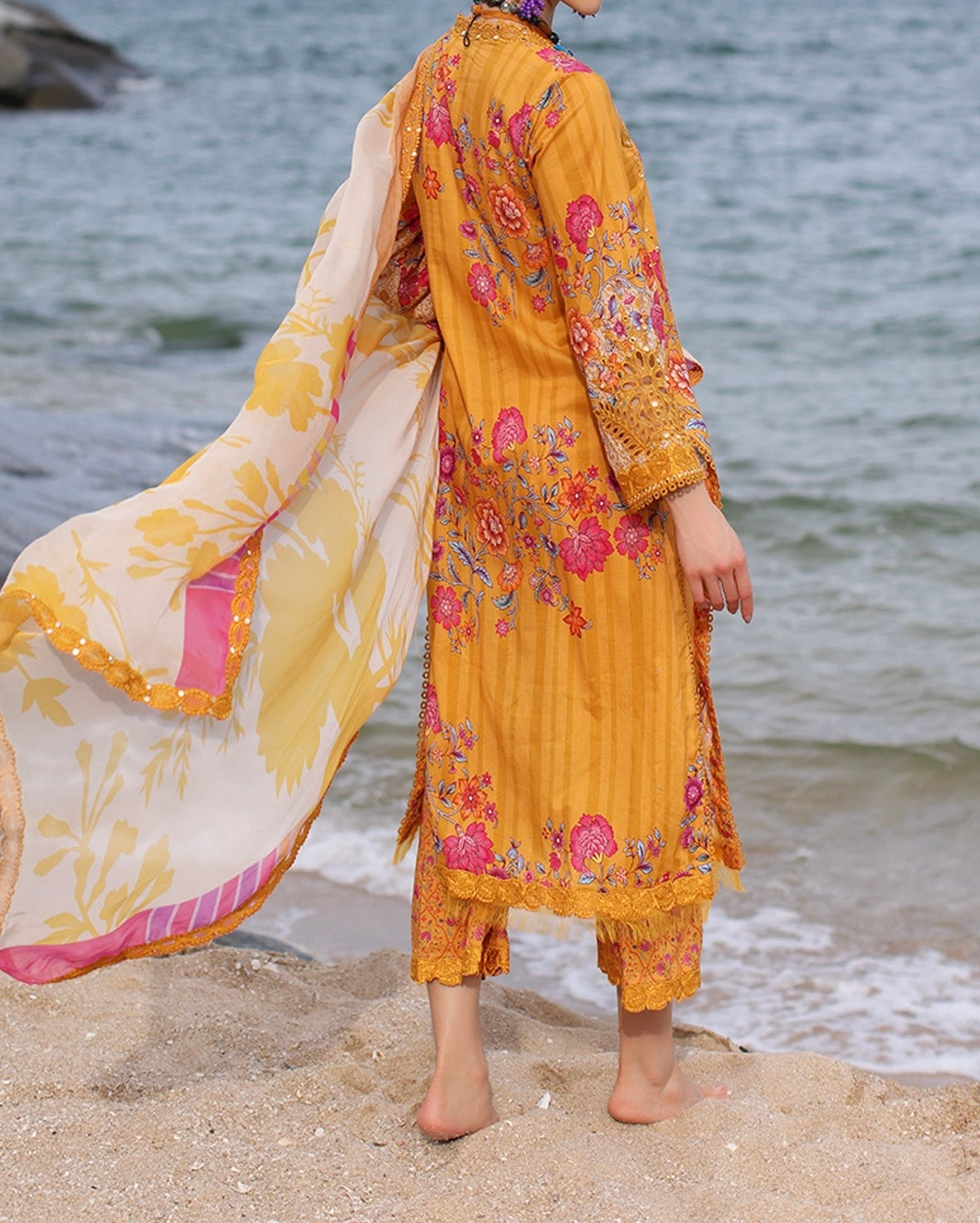 3-PC EMBROIDERED LAWN WITH EMBROIDRED CHIFFON DUPATTA CR4-02