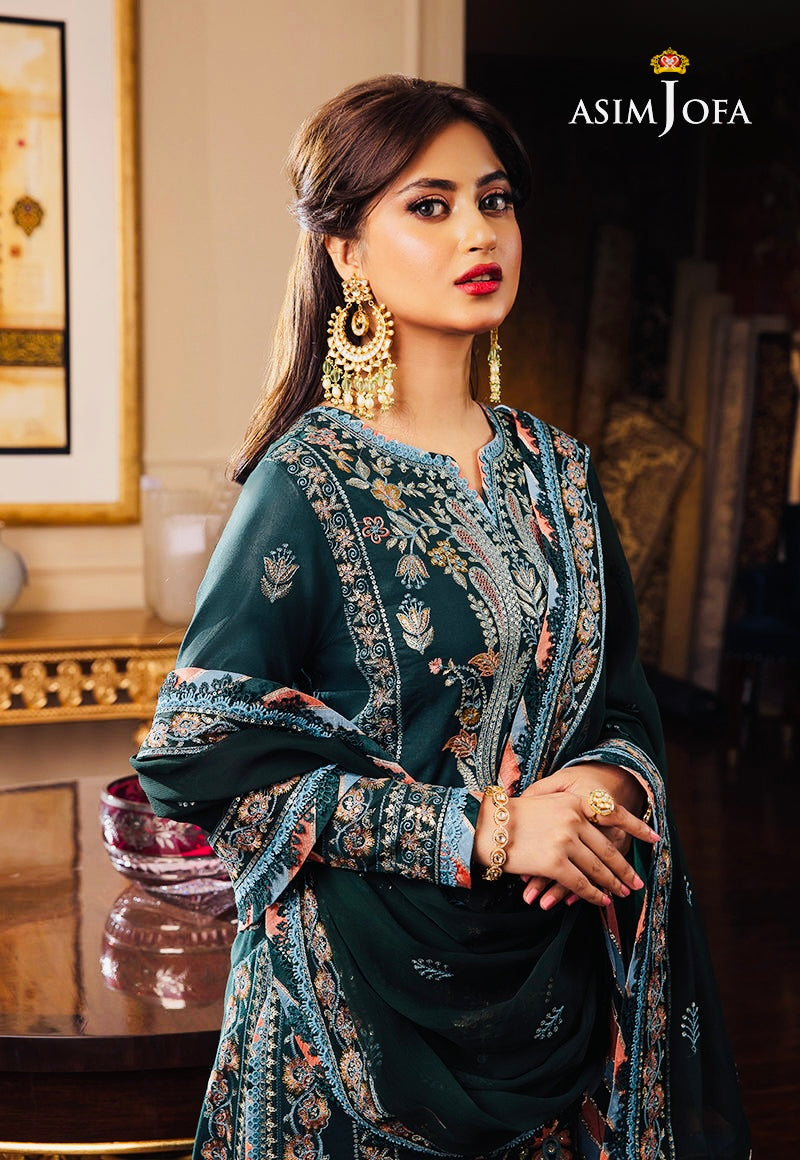 3-PCS RANG E NOOR COLLECTION LAWN SILK. -AJRN-2717