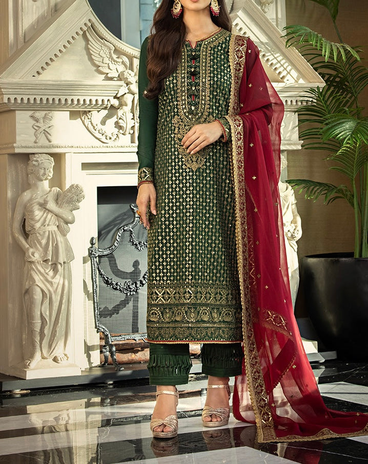 3-PCS RANG E NOOR COLLECTION LAWN SILK. -AJRN-0817