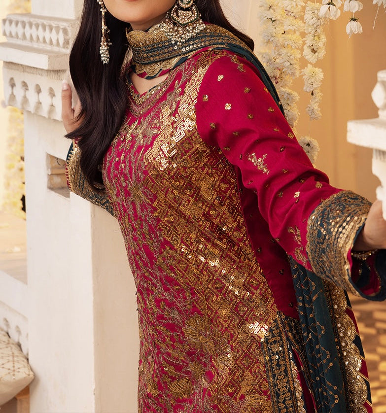 3-PCS CHIFFON SUIT SHEHNAI COLLECTION 
-AJSH-19