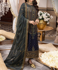 3-PCS LONG SUIT CHIFFON-SHEHNAI COLLECTION 
-AJSH-12