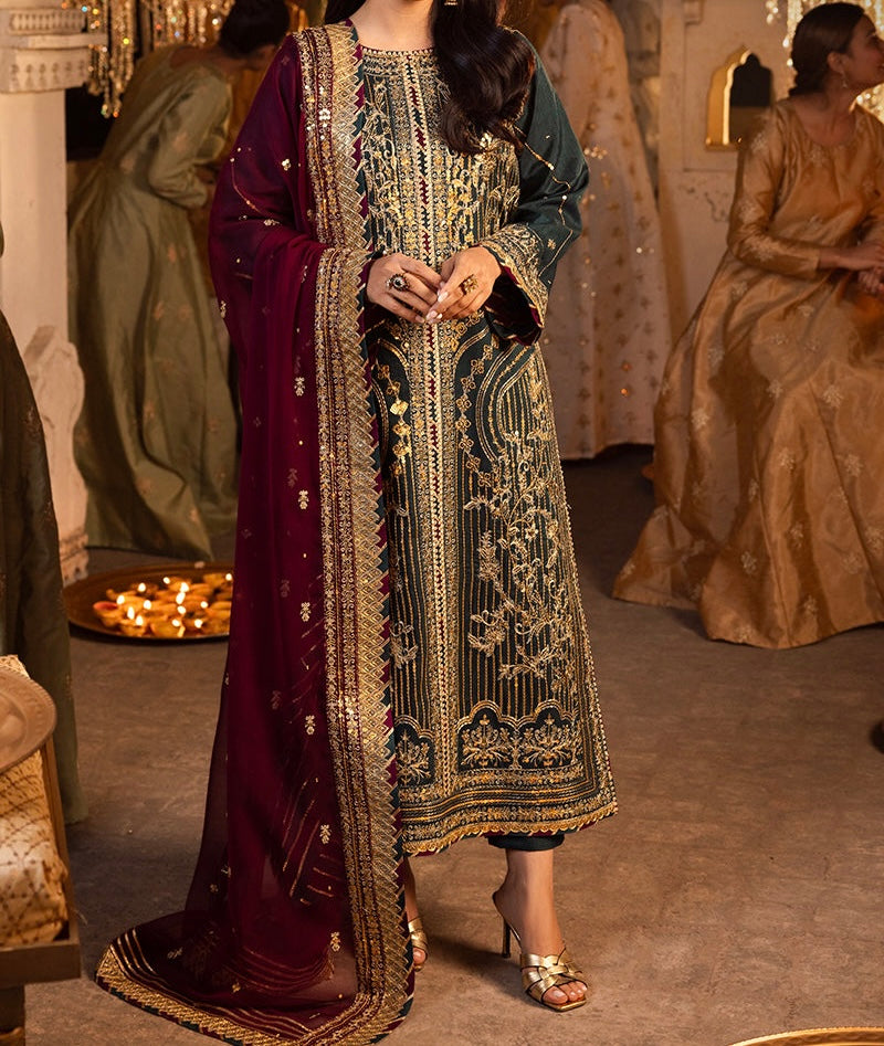 3-PCS CHIFFON SUIT SHEHNAI COLLECTION 
-AJSH-20